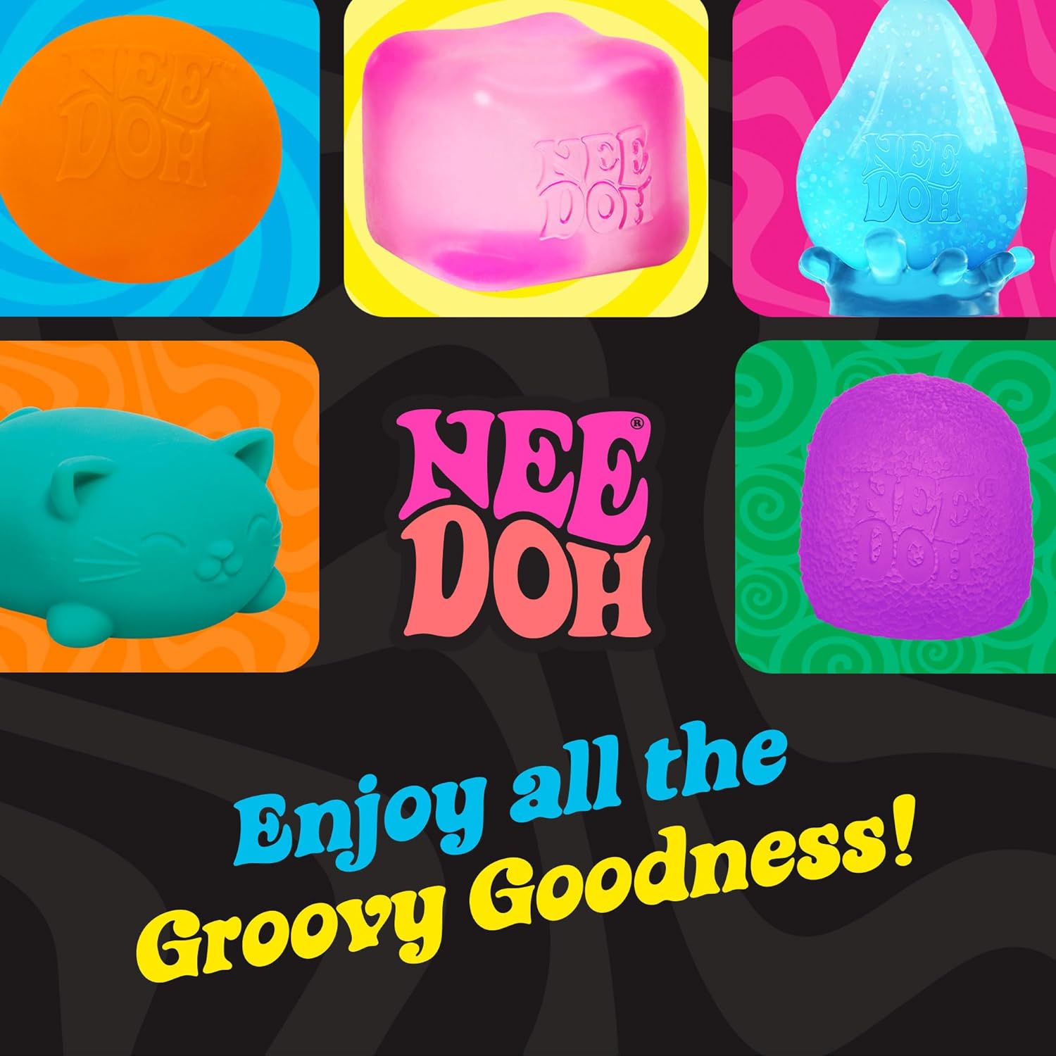 Schylling Needoh Good Vibes Only - Sensory Squeeze Toy - Colors May Vary (1 Per Pack) : Toys & Games - Image 8