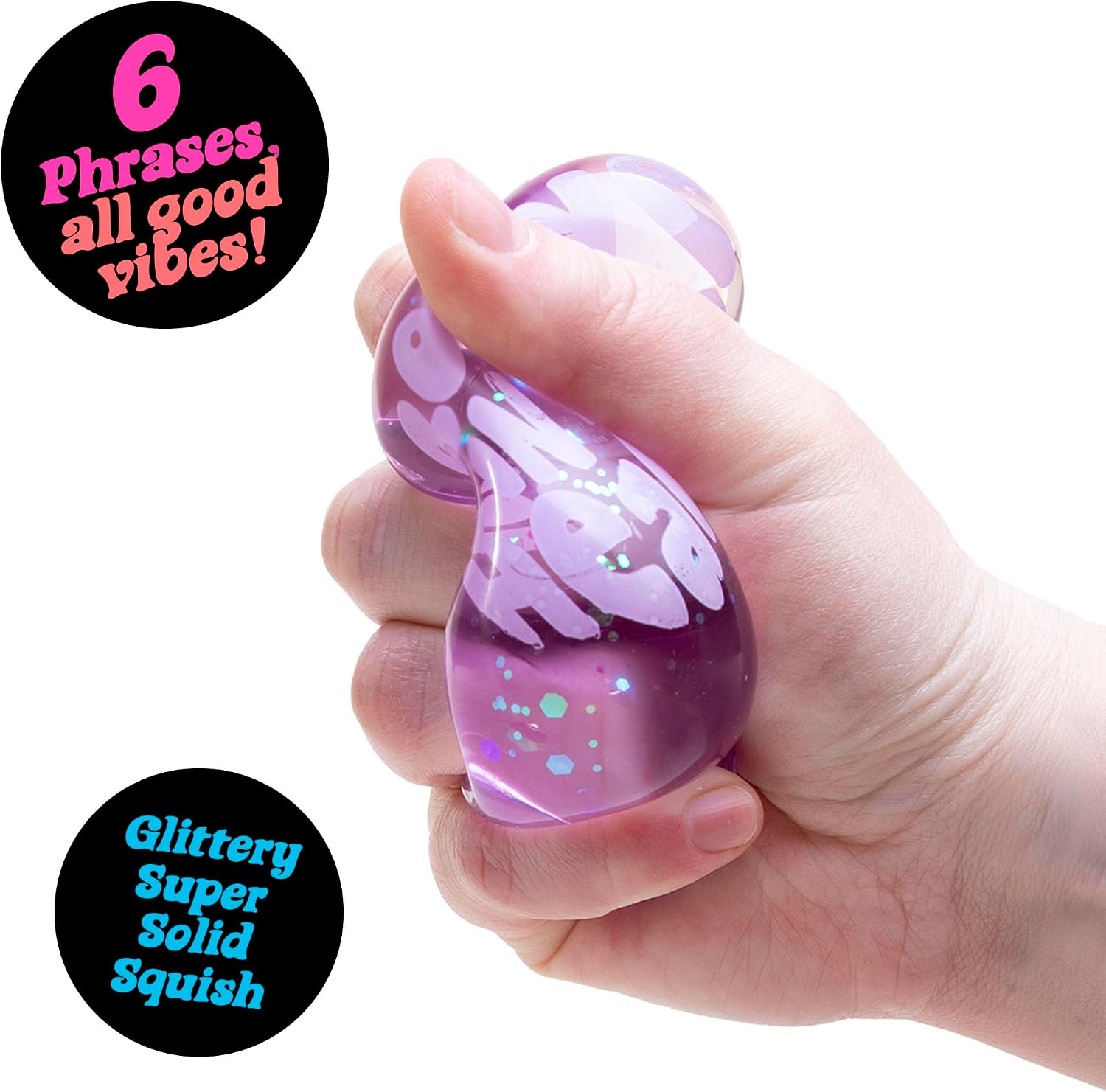 Schylling Needoh Good Vibes Only - Sensory Squeeze Toy - Colors May Vary (1 Per Pack) : Toys & Games - Image 3