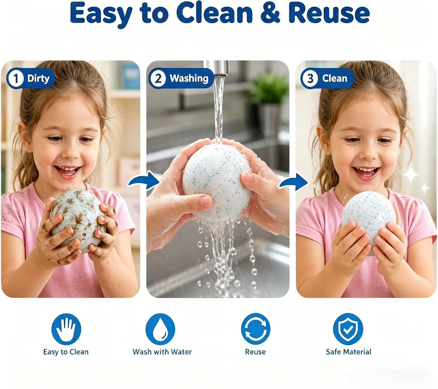 Snowball Stress Ball.Stretchy Fidget Toys for Anxiety Relief Squishy Toys.Realistic Snowball Squeeze Toy for Adults Stress Relief (Snowball 01) : Toys & Games - Image 5