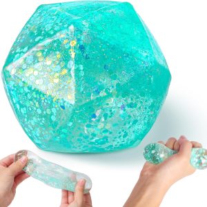 Stress Cube Squishy Stress Balls for Adults and Kids. Ice Squishy Sugar Stress Ball Sensory Fidget Toys. Slow Rise Squeeze Cube for Anxiety Relief. Malt Sugar Stress Cube for Hand Exercise (Cyan) : Toys & Games